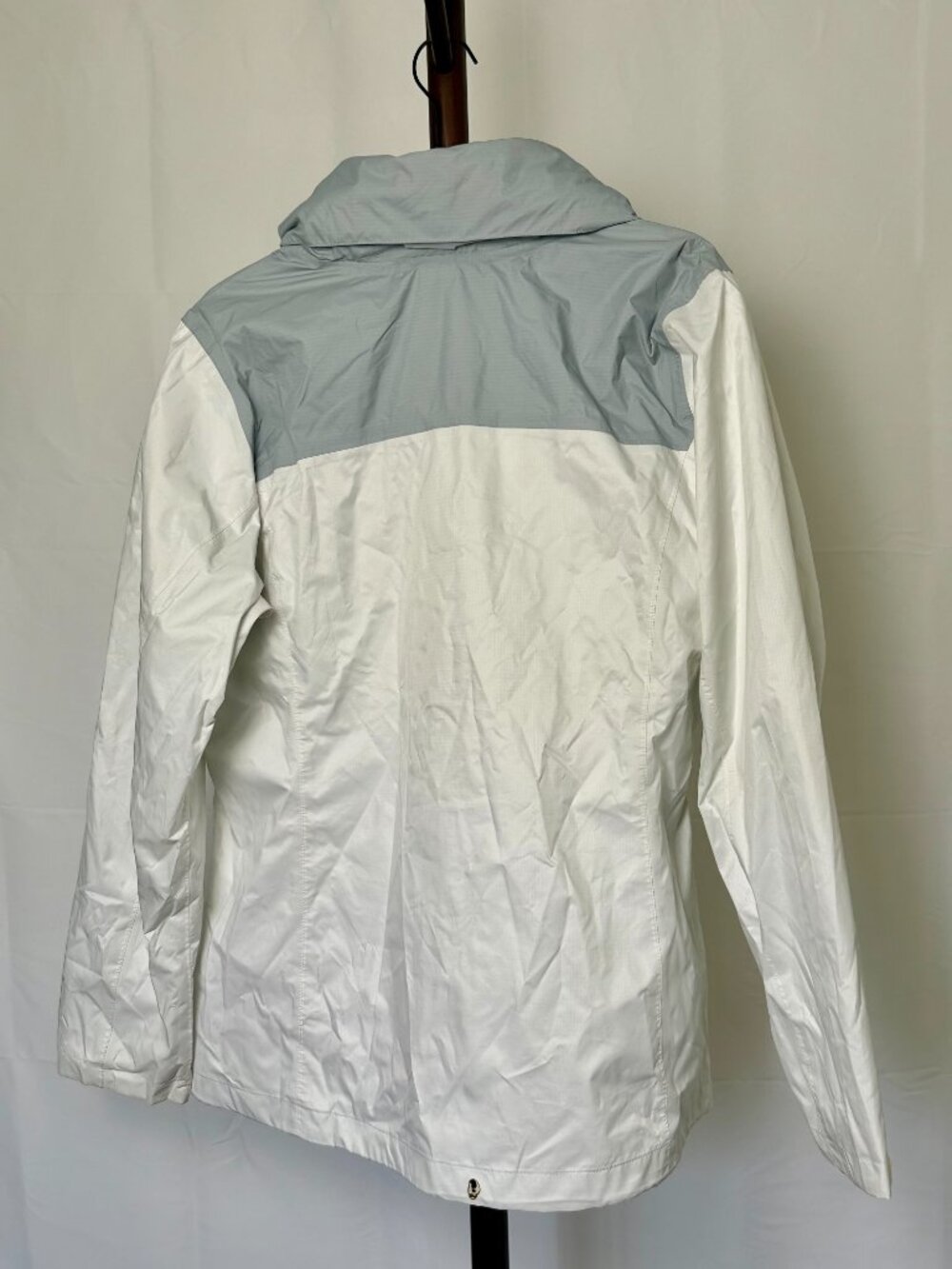 Columbia | Lightweight Jacket White Gray Hooded Zip | Size L - Picture 3 of 3